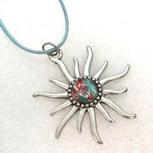 Handmade Sun necklace NSN display